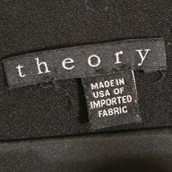 Theory Sheath Dress In Good Wool Black Designer Size M - Picture 6 of 7